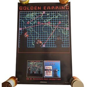 Golden Earring N.E.W.S. 22x33 Promo Poster Vintage 1984 Rock Polygram Records